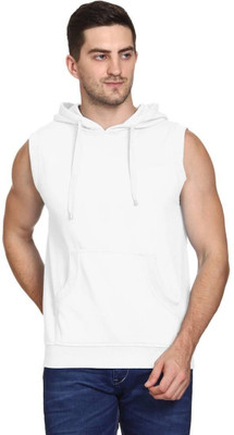 ROARERSS Sleeveless Solid Men Sweatshirt