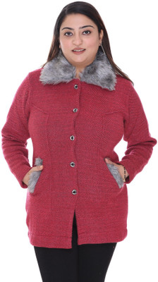 WOOL 4U Solid Collared Neck Casual Women Black Sweater