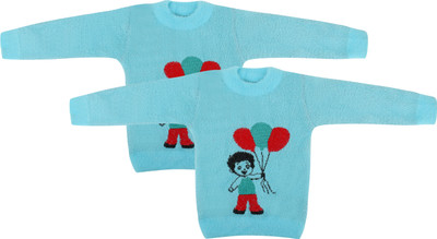 ANIXA Printed Round Neck Casual Baby Boys & Baby Girls Multicolor Sweater
