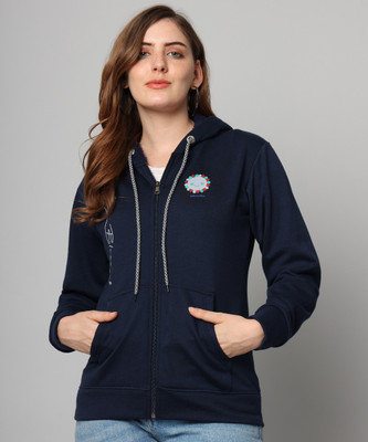 WEARSPOT Printed Hooded Neck Casual Women Multicolor Sweater