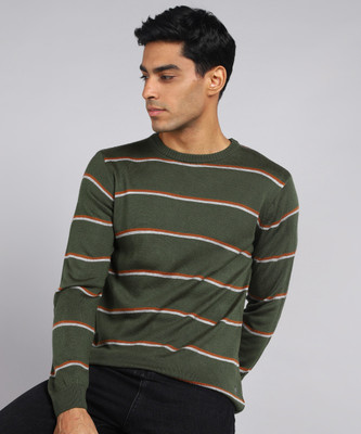 METRONAUT Woven Round Neck Casual Men Multicolor Sweater