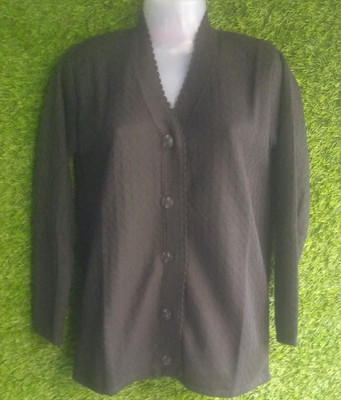 Galhotra Self Design V Neck Formal Women Black Sweater