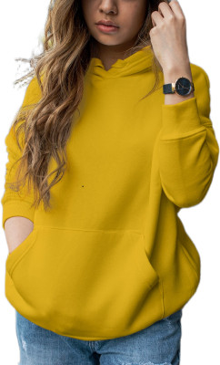 Qvick Full Sleeve Solid Women Sweatshirt