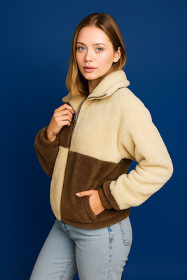 THE DRY STATE Colorblock High Neck Casual Women Multicolor Sweater