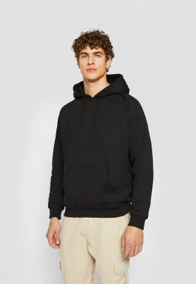 fastmoving Solid Round Neck Casual Men Black Sweater