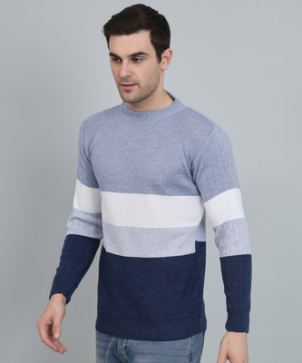 WILLEY Striped Round Neck Casual Men Multicolor Sweater