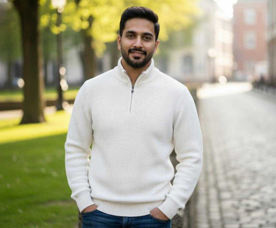 WoolCraft Solid Turtle Neck Casual Men Black Sweater