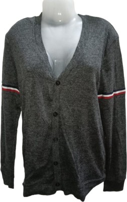 Didi Solid V Neck Formal Women Grey Sweater