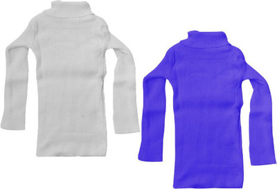 MTI FAASHION Solid High Neck Casual Baby Boys & Baby Girls Multicolor Sweater