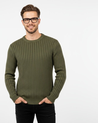 FORWARDS Solid Turtle Neck Casual Men Dark Green Sweater