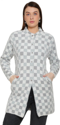 HITTIKA Colorblock Round Neck Casual Women Grey Sweater