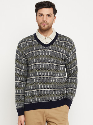 DUKE Self Design V Neck Casual Men Multicolor Sweater