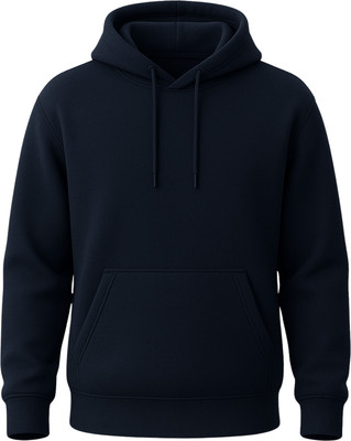 Amrayswe Store Solid Hooded Neck Casual Men Dark Blue Sweater