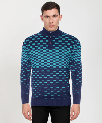 MPAgency Embellished Round Neck Casual Men Multicolor Sweater