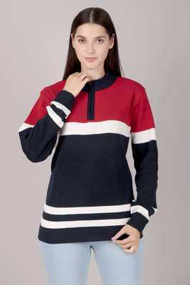 lewiston Striped Round Neck Casual Men Multicolor Sweater
