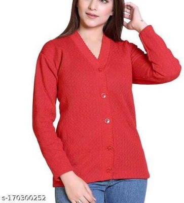 Ganpati Enterprises Solid V Neck Casual Women Grey Sweater