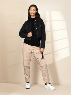 METRONAUT Solid High Neck Casual Women Black Sweater