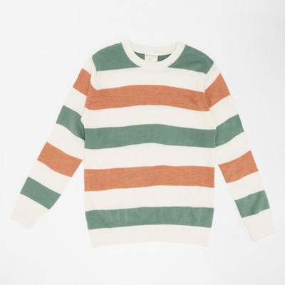 Pantaloons Junior Solid Round Neck Casual Boys Green Sweater