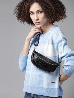 Roadster Colorblock Round Neck Casual Women Blue Sweater