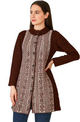 Life and style Striped Round Neck Casual Women Maroon Sweater
