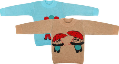 ANIXA Printed Round Neck Casual Baby Boys & Baby Girls Multicolor Sweater