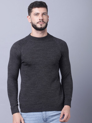 Coldplay Solid Round Neck Casual Men Grey Sweater