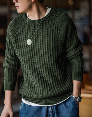 FREAKS Self Design Men Round Neck Green T-Shirt