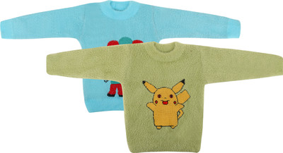 ANIXA Printed Round Neck Casual Baby Boys & Baby Girls Multicolor Sweater