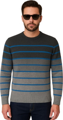 COTFYNE Striped Round Neck Casual Men Multicolor Sweater