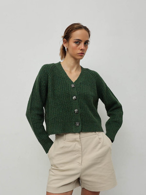 STREET9 Solid Casual Women Green Sweater