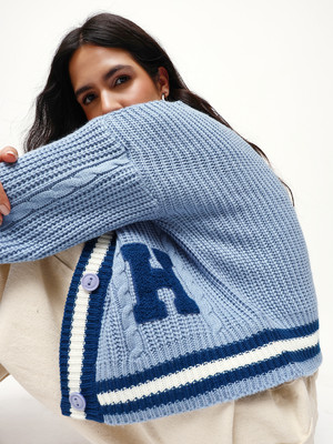 Hubberholme Self Design V Neck Casual Women Multicolor Sweater