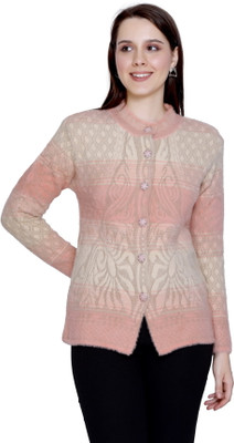 chatanya Self Design Round Neck Casual Women Multicolor Sweater