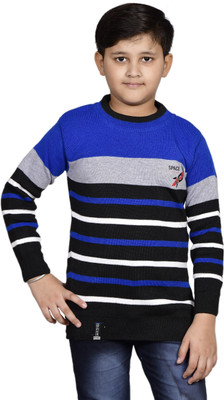 BADOS Woven Round Neck Casual Boys Multicolor Sweater