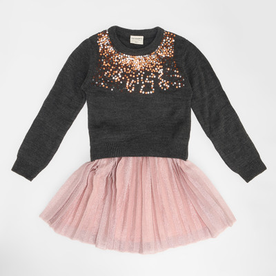 Pantaloons Junior Solid Round Neck Casual Girls Black Sweater