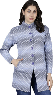 HITTIKA Self Design Round Neck Casual Women Light Blue Sweater