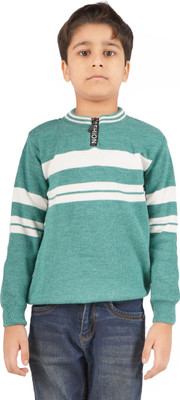 BADOS Striped Round Neck Casual Boys Multicolor Sweater