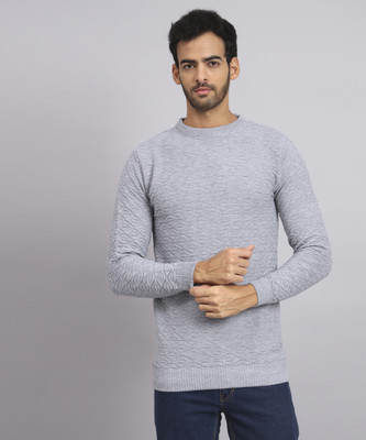 ZEPPI Solid Round Neck Casual Men Multicolor Sweater
