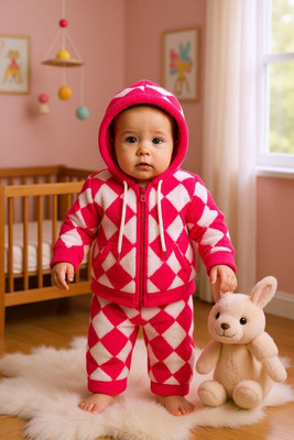 Asent Solid Hooded Neck Casual Baby Boys & Baby Girls Red Sweater