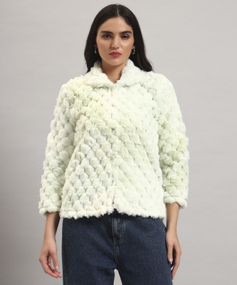 METRONAUT Self Design Collared Neck Casual Women Beige Sweater