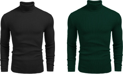 FREAKS Solid High Neck Casual Men Multicolor Sweater
