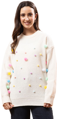 GFO Floral Print Crew Neck Casual Women Multicolor Sweater