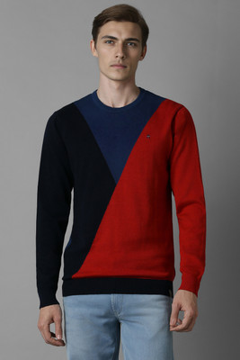 LOUIS PHILIPPE Colorblock Crew Neck Casual Men Multicolor Sweater