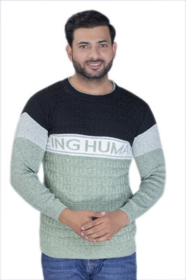 jksaini Colorblock Round Neck Casual Men Multicolor Sweater