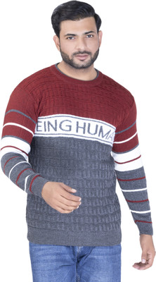 jksaini Colorblock Round Neck Casual Men Multicolor Sweater
