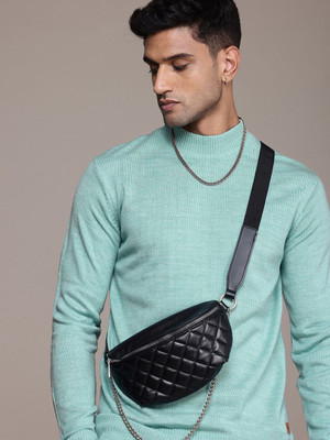 Roadster Solid Turtle Neck Casual Men Blue Sweater