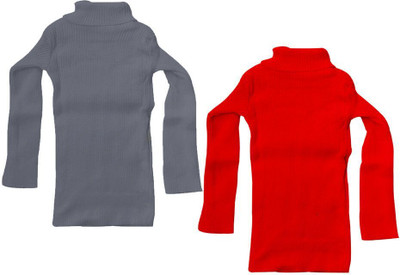 MTI FAASHION Solid High Neck Casual Baby Boys & Baby Girls Multicolor Sweater