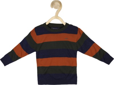 Allen Solly Woven Round Neck Casual Boys Blue Sweater