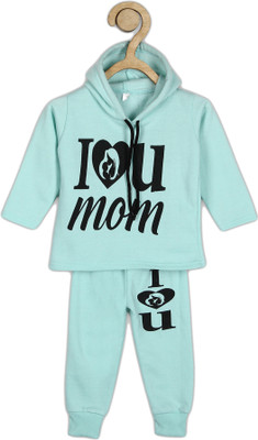 L FASION Printed Hooded Neck Casual Baby Boys & Baby Girls Light Green, Black Sweater