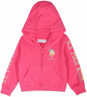 U.S. POLO ASSN. Full Sleeve Printed Baby Girls Sweatshirt