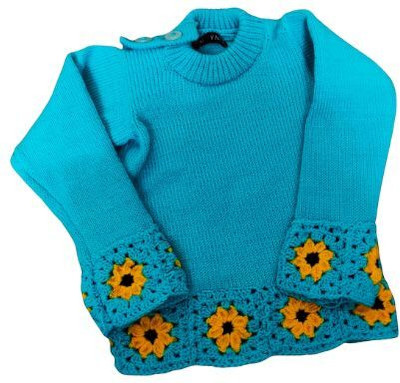 KNITTYNIVI Solid Crew Neck Casual Girls Pink Sweater